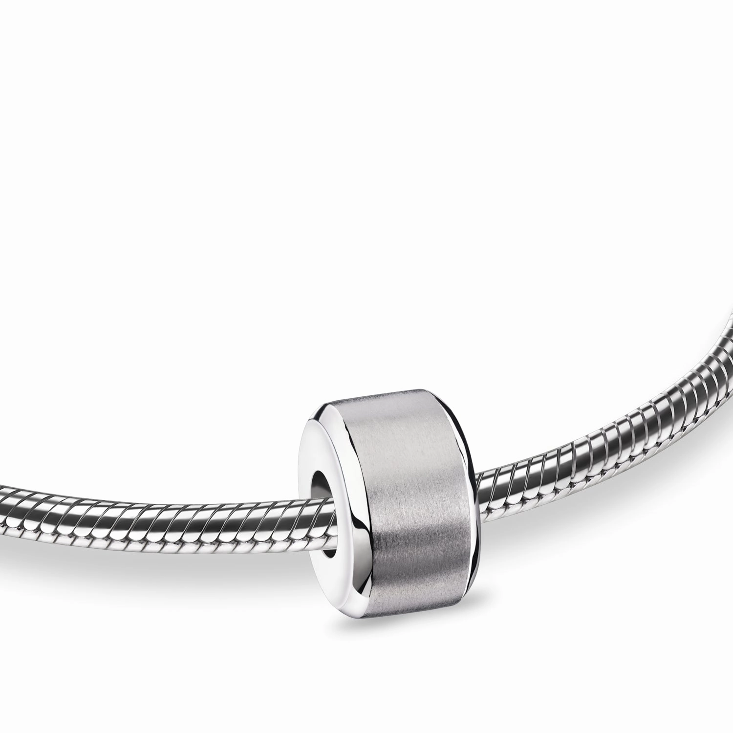 Serenity Two Tone Sterling Silver Cremation Bracelet Bead
