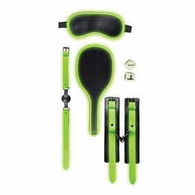 Shots - Ouch Bondage Kit #1 Glow in the Dark (Black)