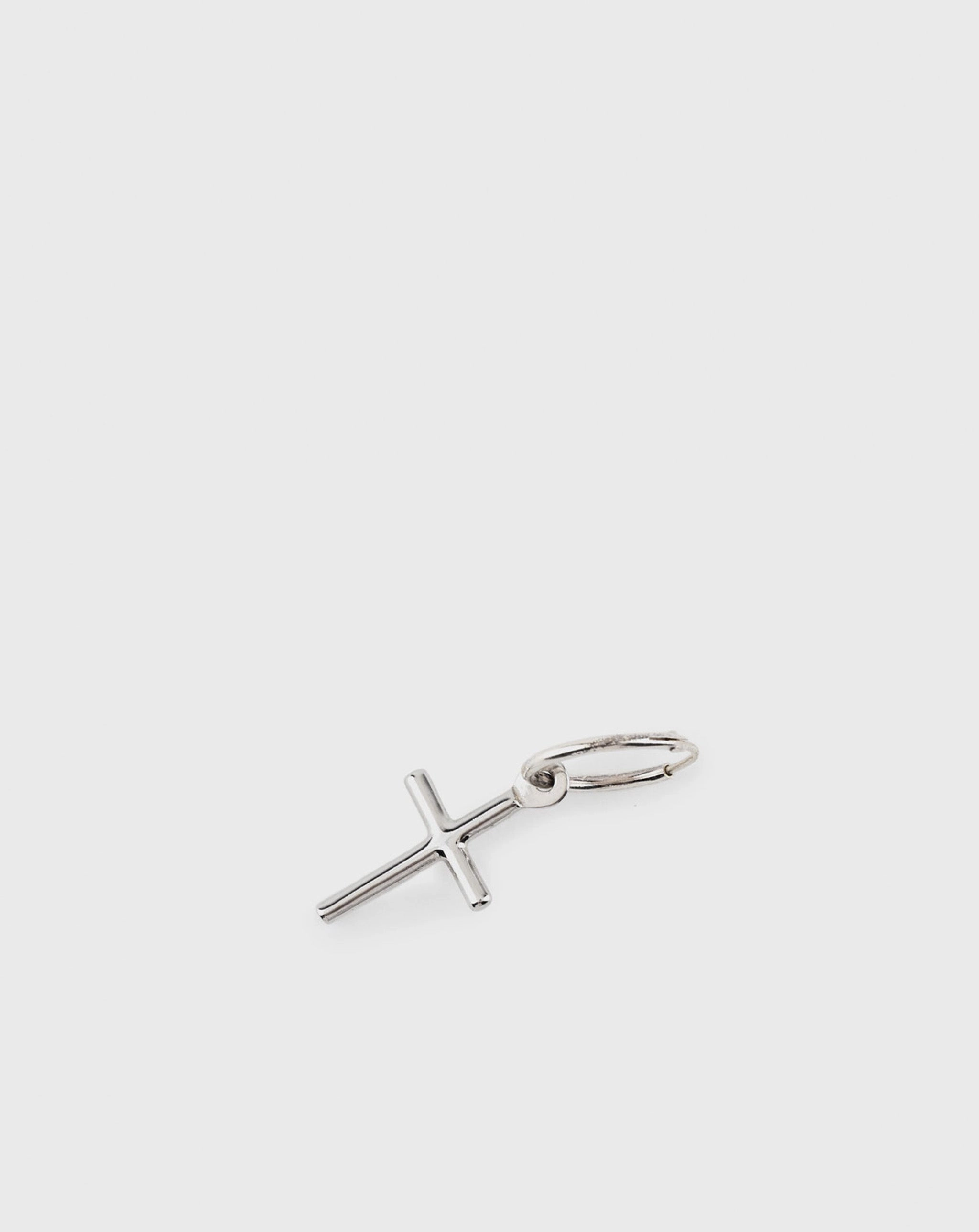 Silver Cross Earring