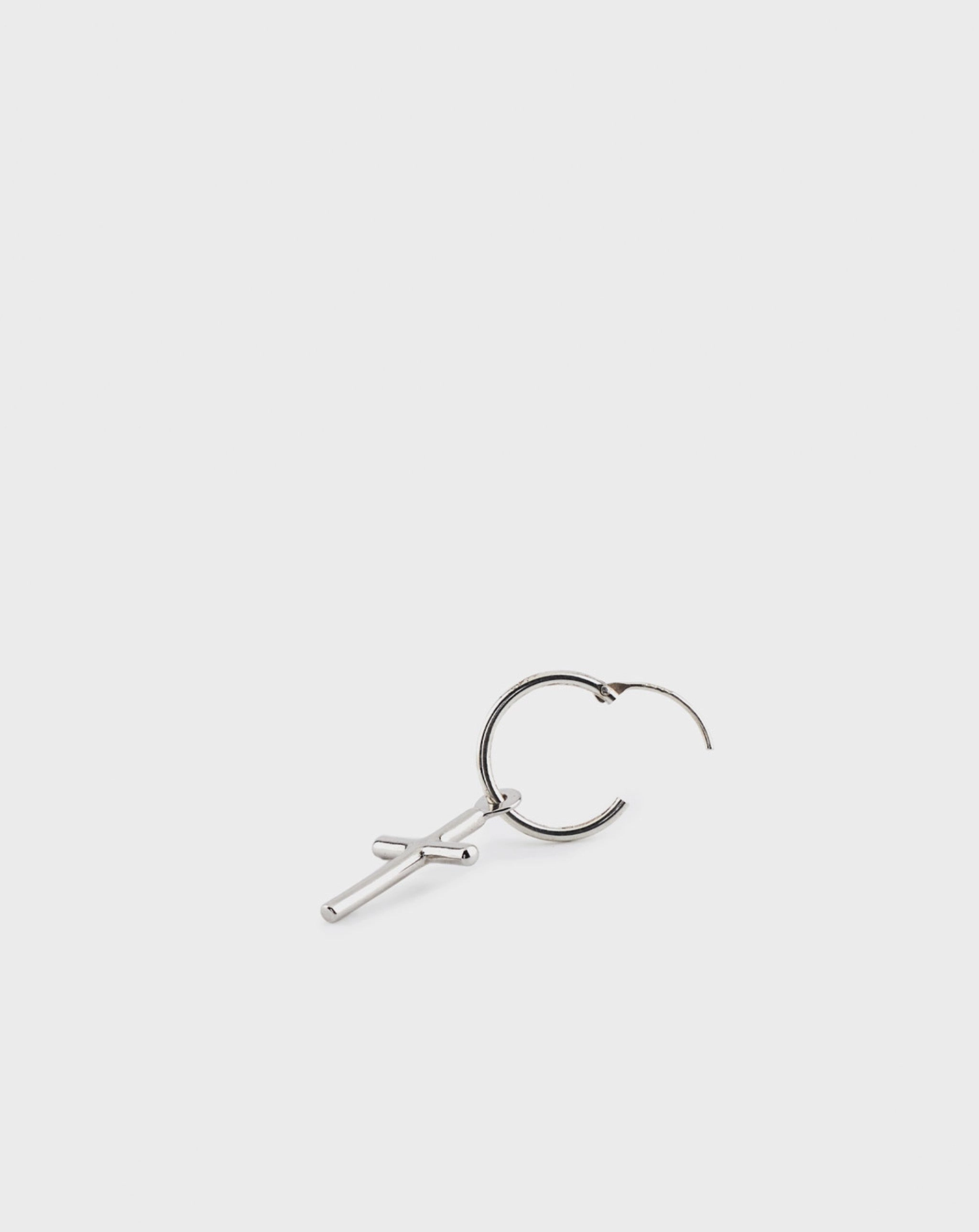 Silver Cross Earring