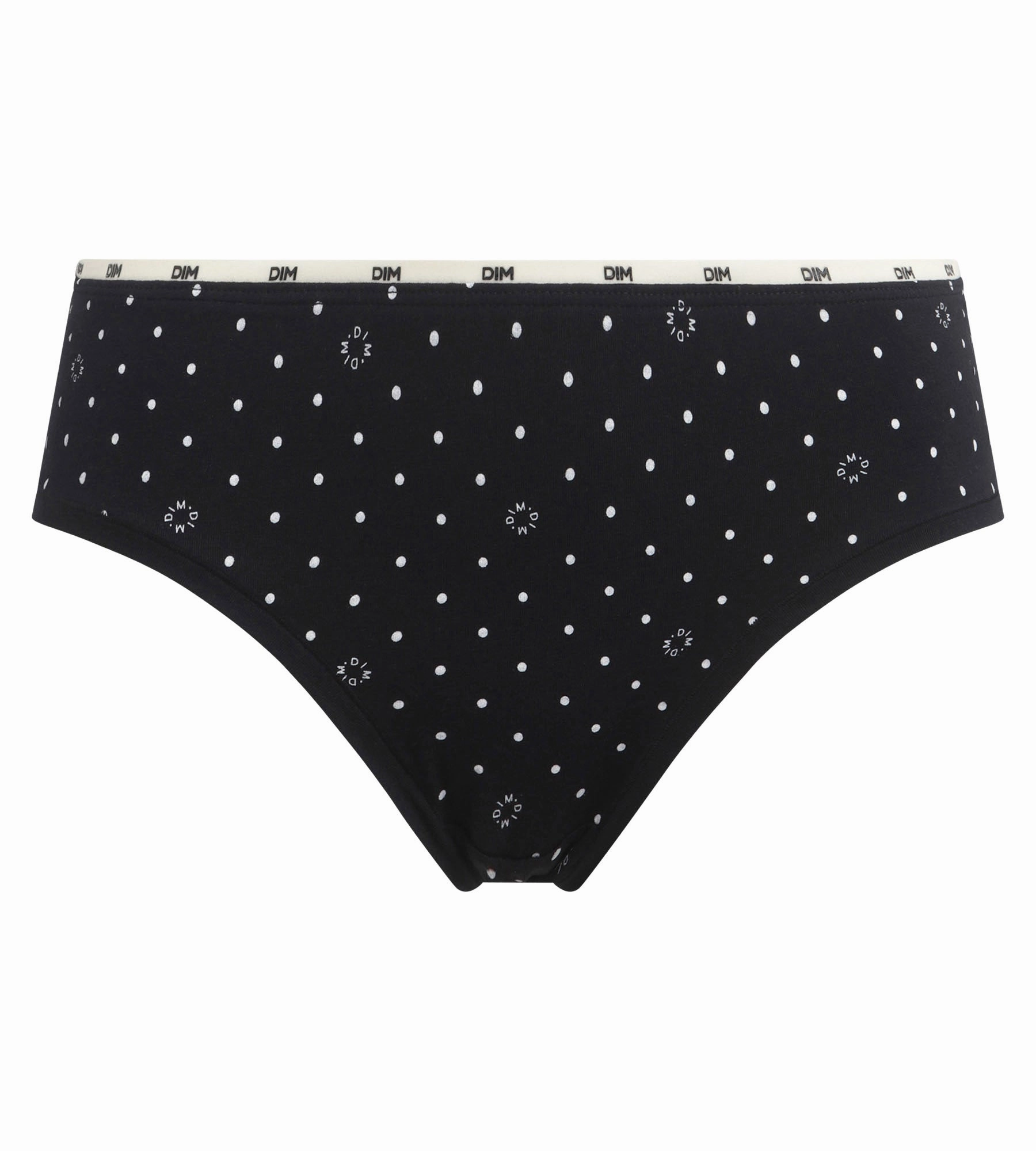 Slip femme en coton modal Noir à motif logo Dim Icons Essentiel