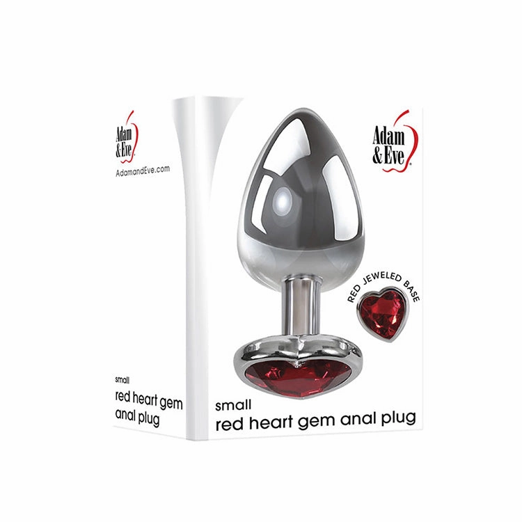 Small Red Heart Gemstone Anal Plug