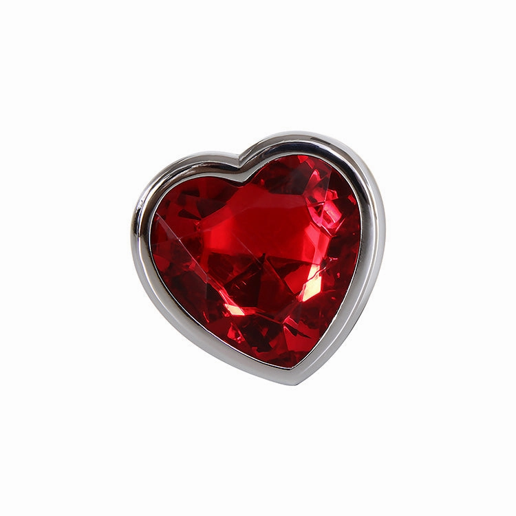 Small Red Heart Gemstone Anal Plug