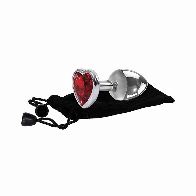 Small Red Heart Gemstone Anal Plug