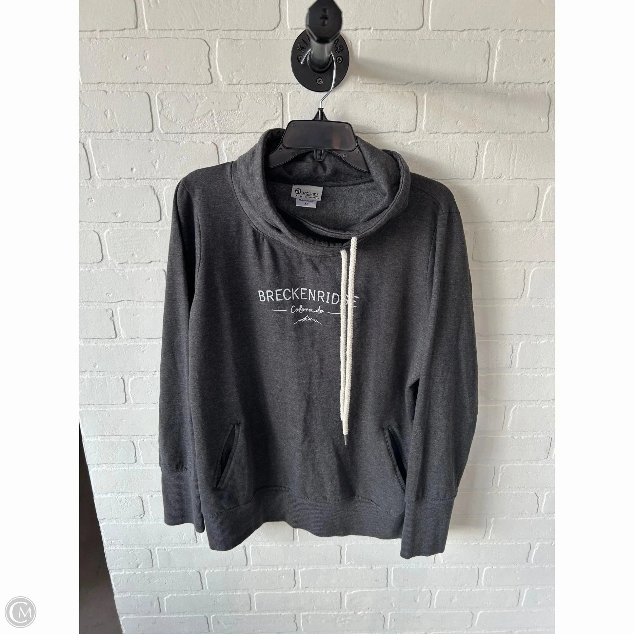 Sweatshirt Collar By Artisan Ny In Grey, Size: Xl
