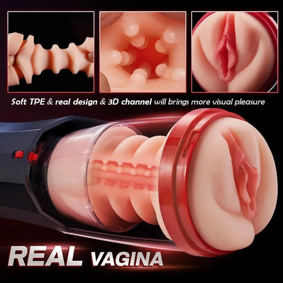 Thrusting Realistic Pussy Male Stroker Toy