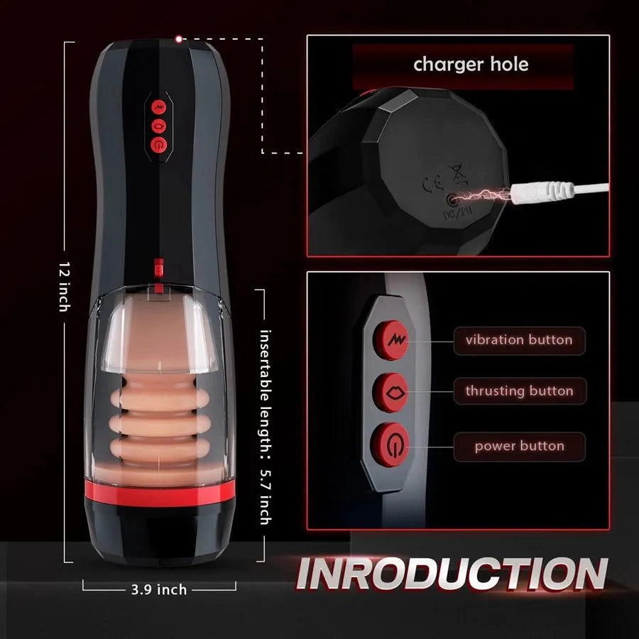 Thrusting Realistic Pussy Male Stroker Toy