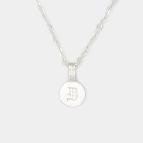 Tiny Joan Initial Medallion in Sterling Silver For Him