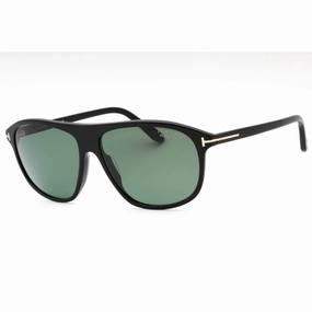 Tom Ford Men's Sunglasses - Shiny Black Plastic Pilot Full Rim Frame | FT1027 01R