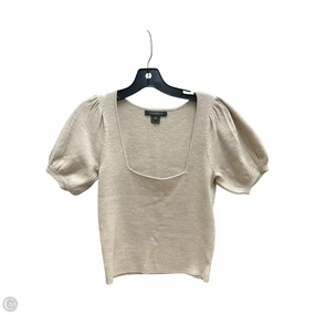 Top Short Sleeve By French Connection In Cream, Size: M