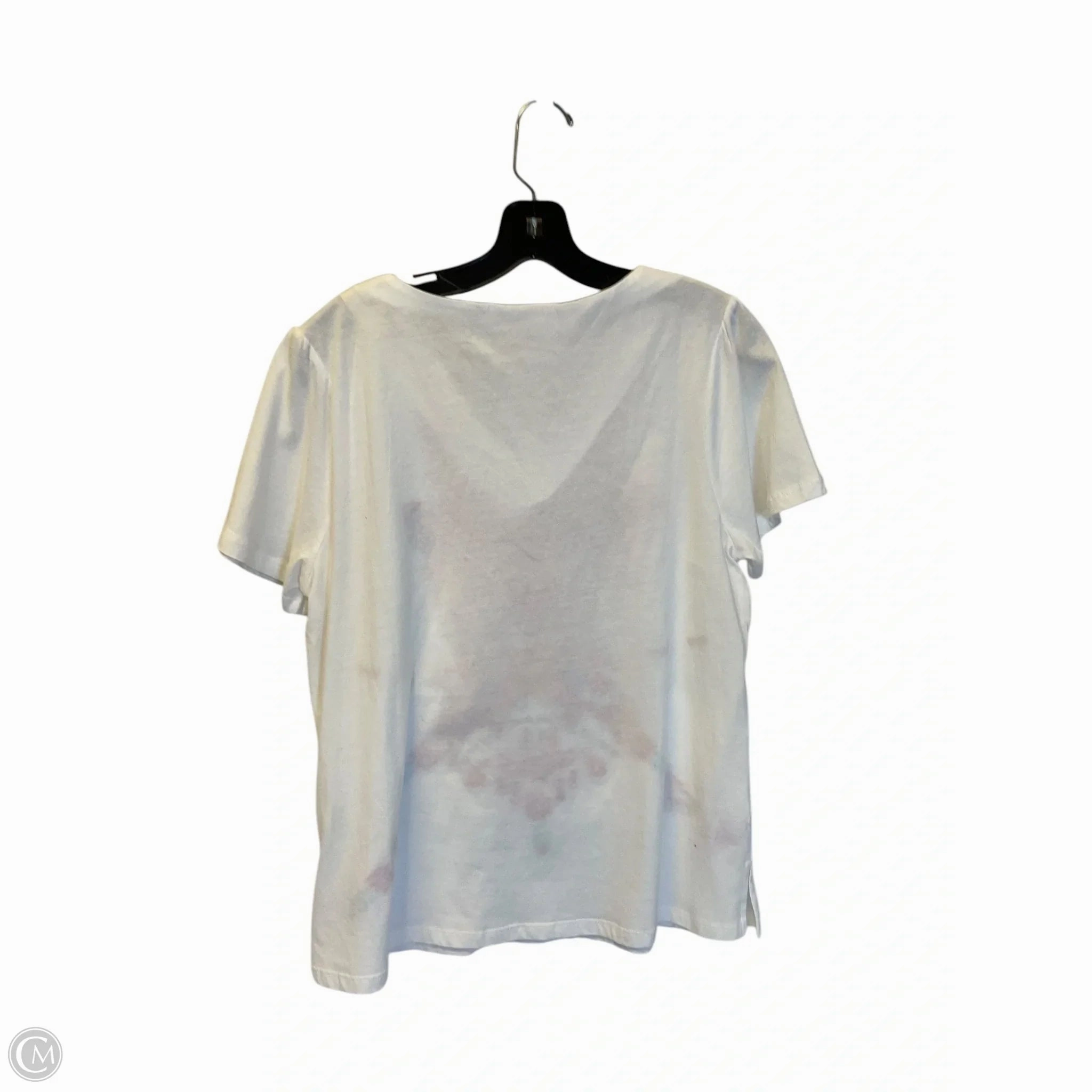 Top Short Sleeve By Savanna Jane In White, Size: M