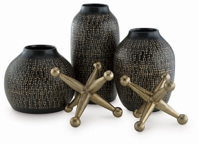 Vinburn Black / Gold Finish Accessory Set
