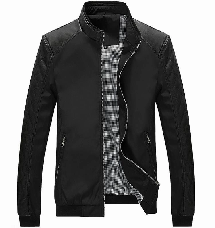 West Louis™ Business PU Leather Slim Jacket