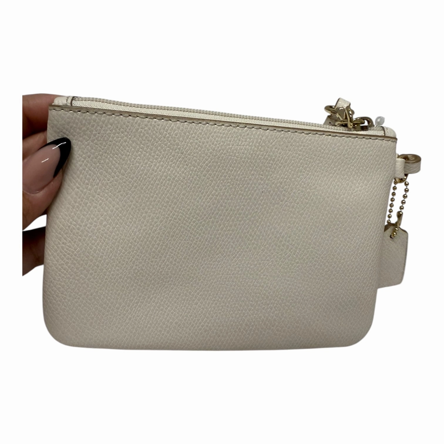 Wristlet Designer By Coach In Cream, Size:Small